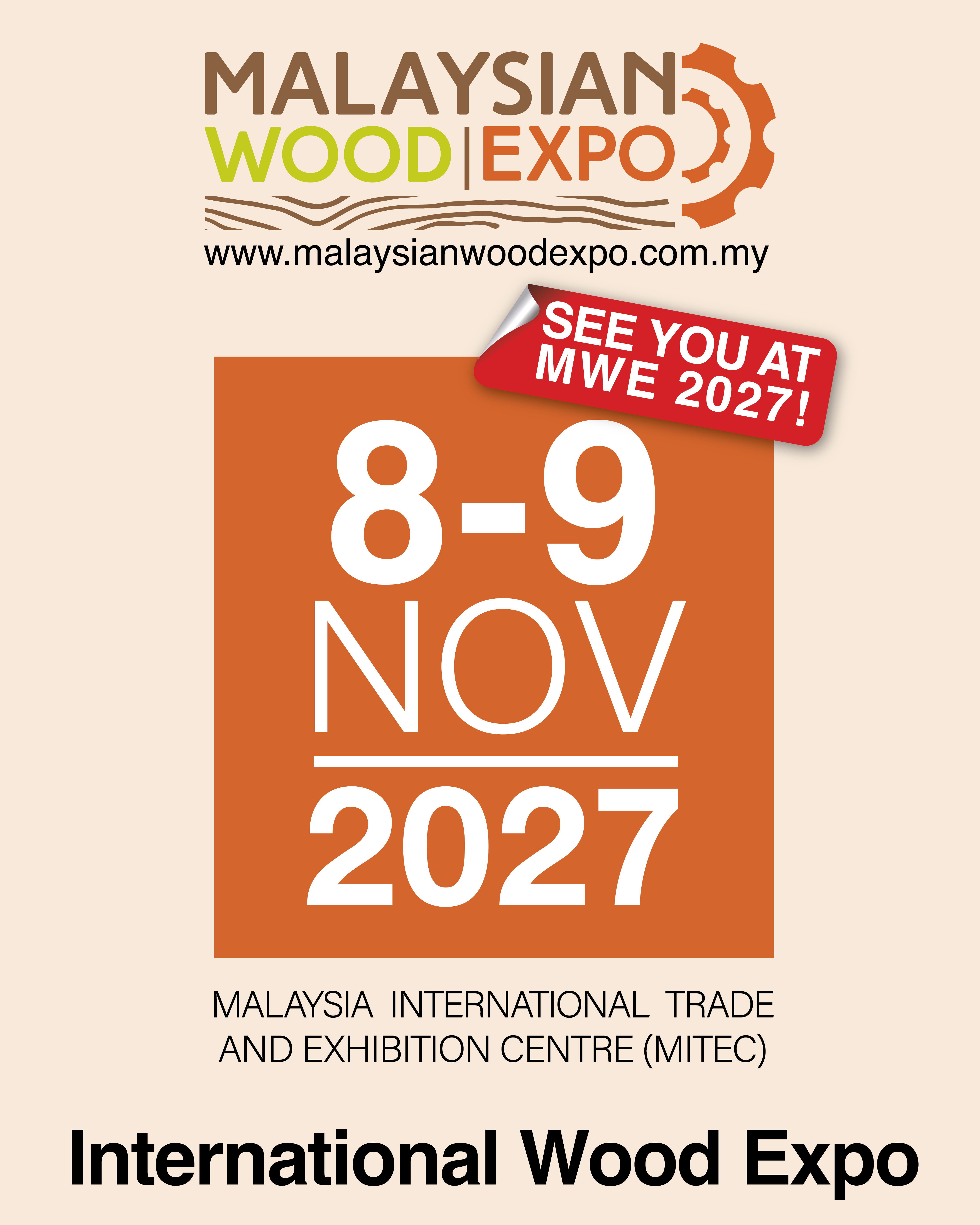 Malaysian Wood Expo, 8–9 November 2027 at MITEC